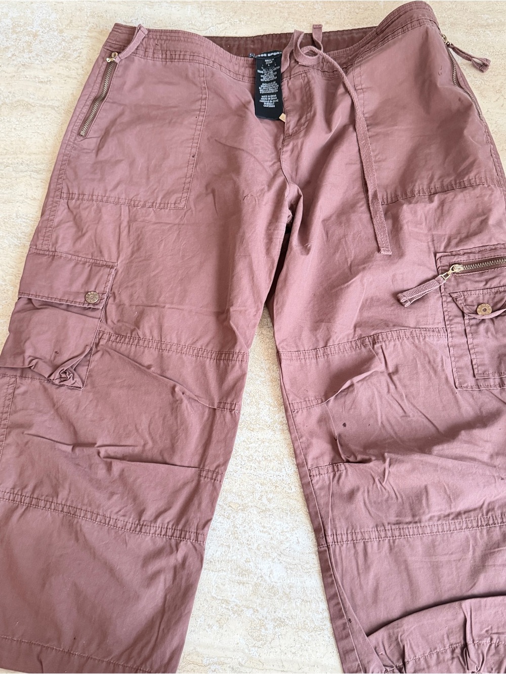 bebe brown Cargo crop Pants